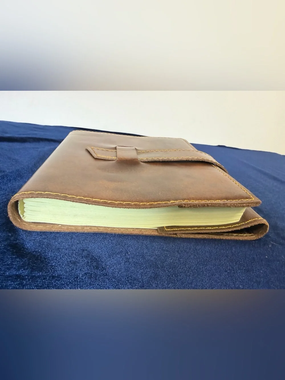 RUSTIC TOWN Brown Leather Diary/Journal w/Leather Tie Wrap Refillable UNUSED